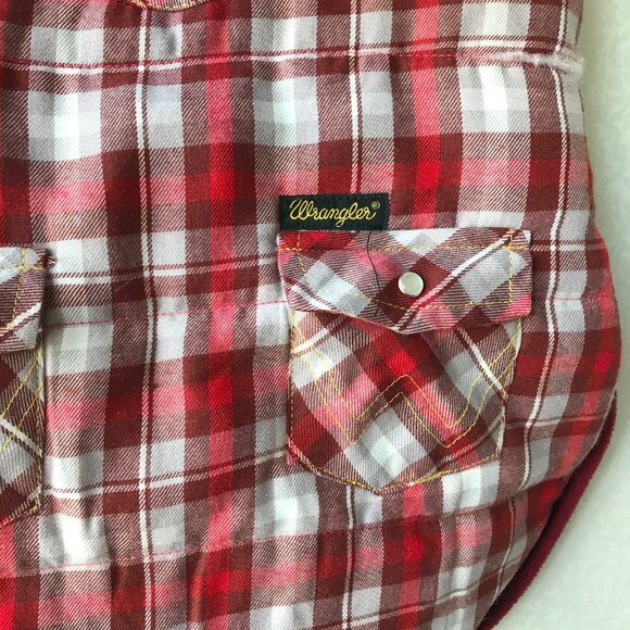 Wrangler Reversible Flannel and Fleece Dog Vest /Jacket  Size : M - Picture 6 of 8
